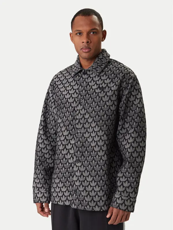 Adidas adidas traper košulja Monogram KC6379 Siva Loose Fit
