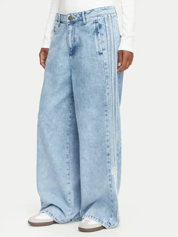 Adidas adidas Traperice Adibreak Mid Rise Wide Leg Denim Pant KT2651 Svijetlo plava Wide Leg
