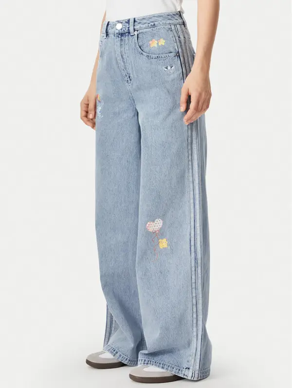 Adidas adidas Traperice Care Bear High Rise KQ6748 Plava Wide Leg