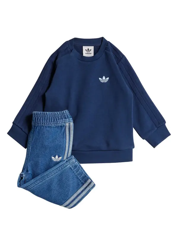 Adidas adidas Trenerka Denim Crew JD5826 Plava Regular Fit