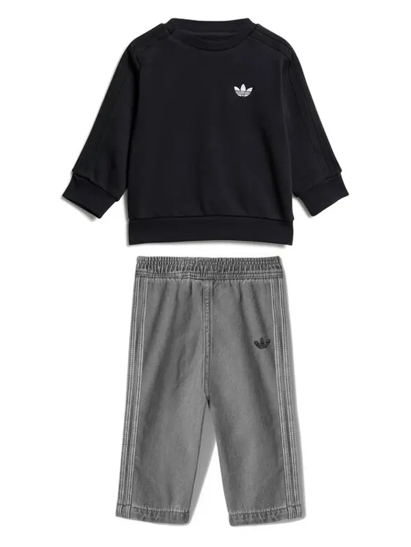 Adidas adidas Trenerka Denim Crew JY3545 Crna Regular Fit