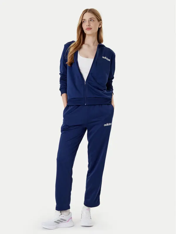 Adidas adidas Trenerka Essentials Linear JD2696 Tamnoplava Slim Fit