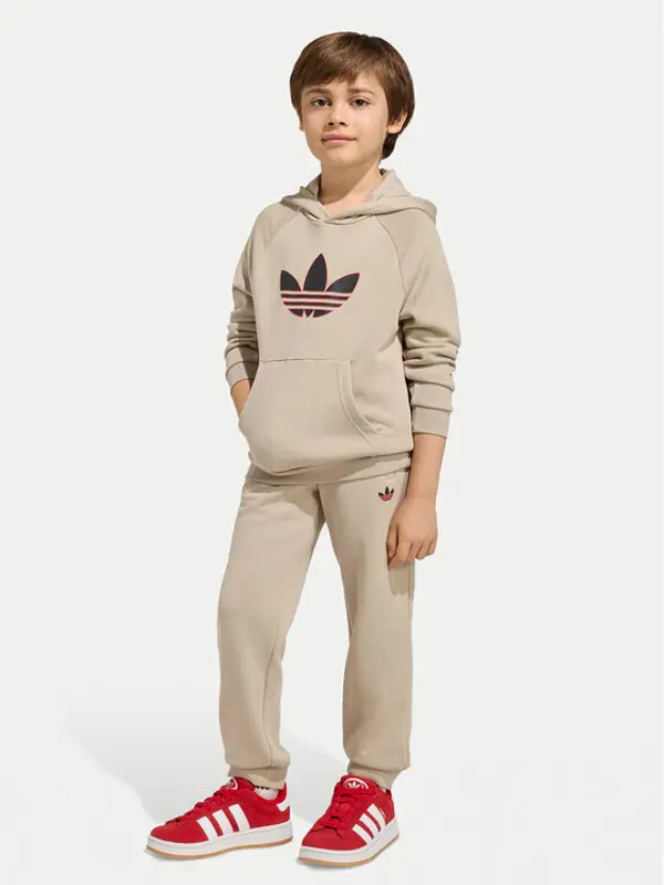 Adidas adidas Trenerka Graphic Trefoil KD5772 Bež Regular Fit