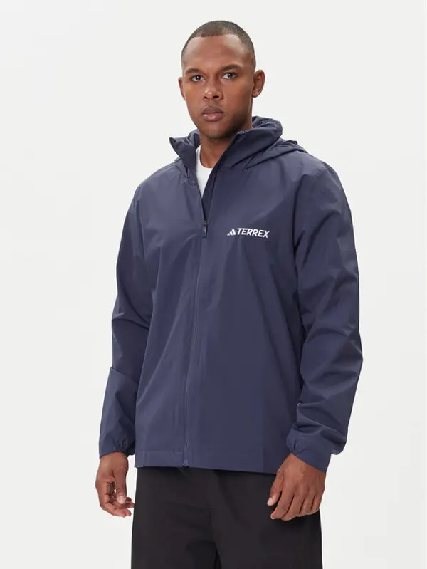 Adidas adidas Vodootporna jakna Multi Essentials 2L Rain JY0477 Tamnoplava Regular Fit