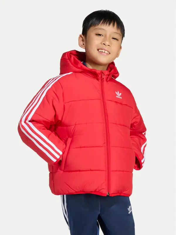 Adidas adidas Zimska jakna adicolor JV8550 Crvena Loose Fit