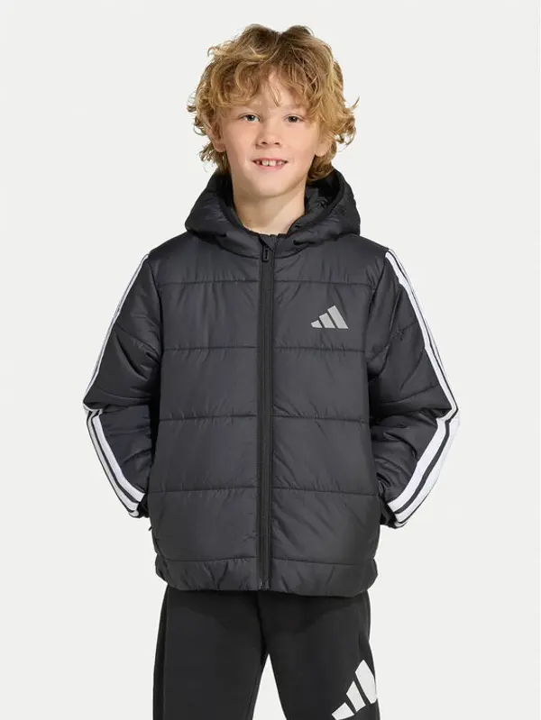 Adidas adidas Zimska jakna Essentials 3-Stripes JW2443 Crna Regular Fit