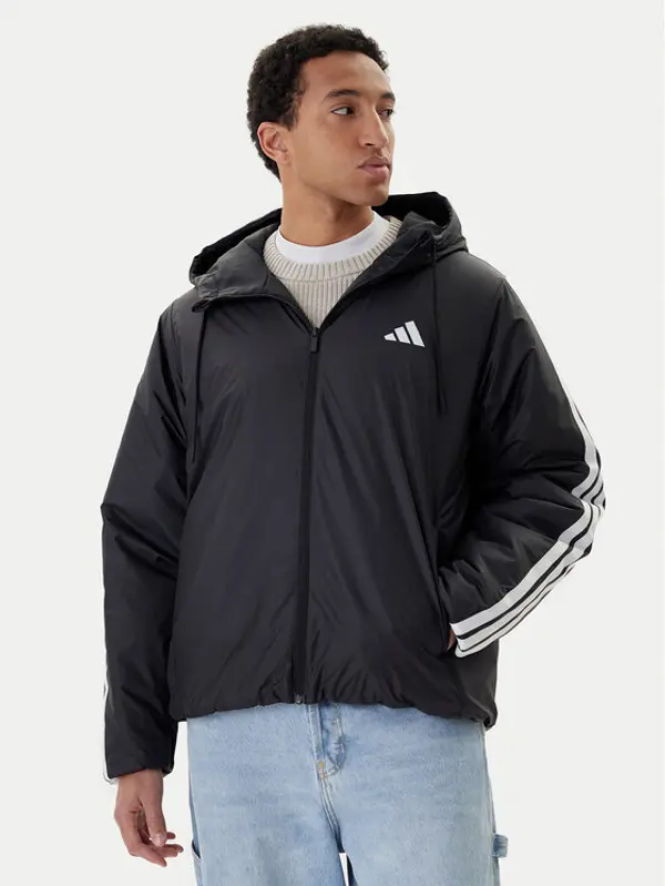 Adidas adidas Zimska jakna Essentials Climawarm 3-Stripes JM4042 Crna Regular Fit