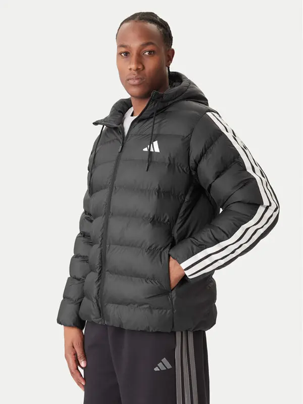 Adidas adidas Zimska jakna Essentials Climawarm 3-Stripes JM8355 Crna Regular Fit