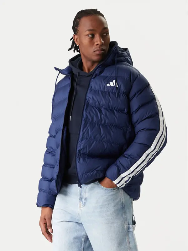 Adidas adidas Zimska jakna Essentials Climawarm 3-Stripes JX7771 Tamnoplava Regular Fit