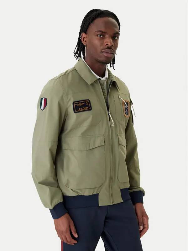 aeronautica militare Aeronautica Militare Bomber 261AB3049UCT04290 Zelena Regular Fit