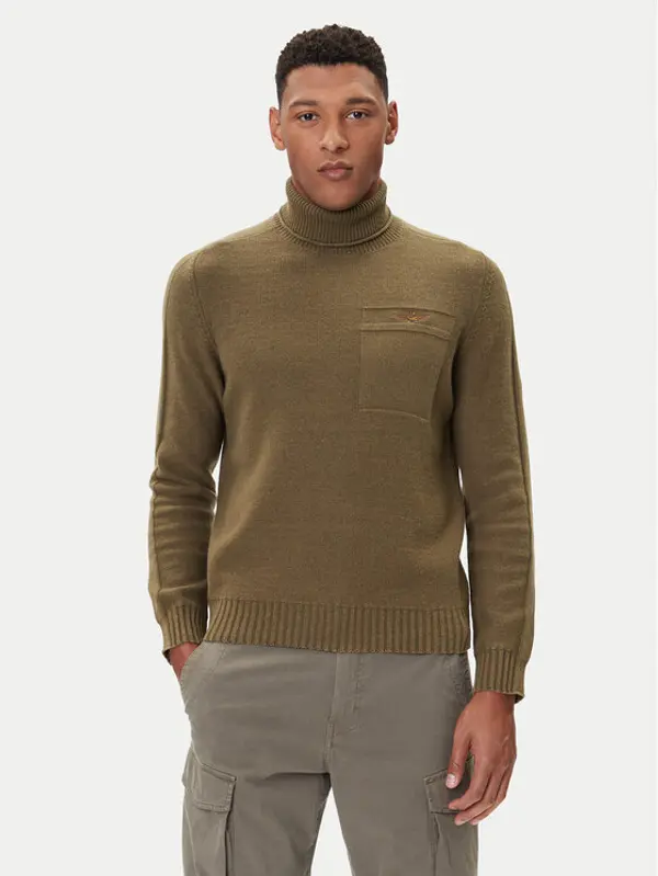 aeronautica militare Aeronautica Militare Dolčevita 252MA1587UL00904 Zelena Regular Fit