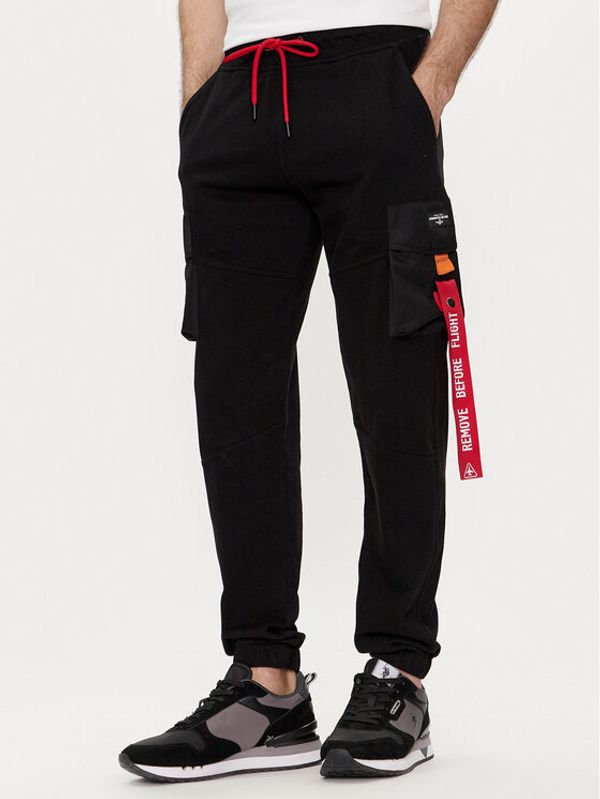 Aeronautica Militare Aeronautica Militare Donji dio trenerke 241PF924J631 Crna Regular Fit