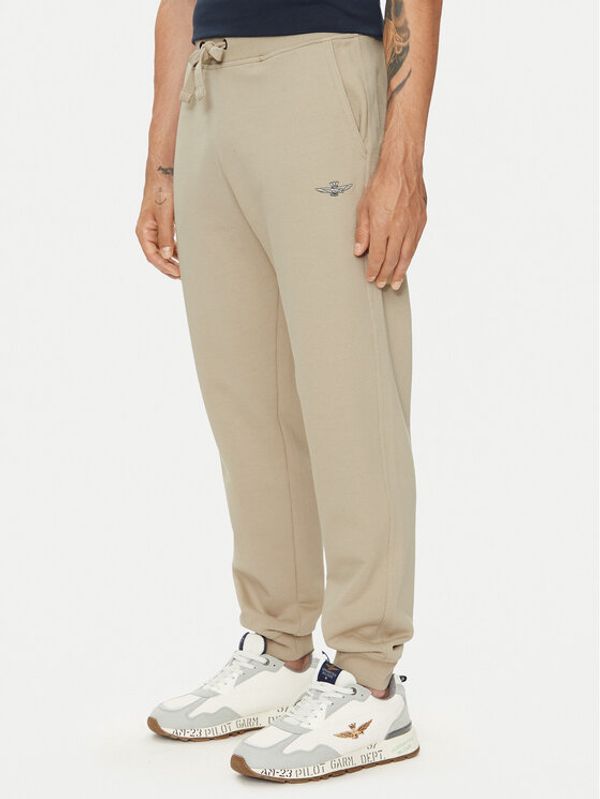 Aeronautica Militare Aeronautica Militare Donji dio trenerke 242PF945F511 Bež Regular Fit