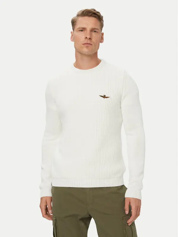 aeronautica militare Aeronautica Militare Džemper 262MA1571UL00409 Bijela Regular Fit