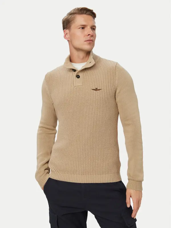 aeronautica militare Aeronautica Militare Džemper 262MA1572UL00409 Bež Regular Fit