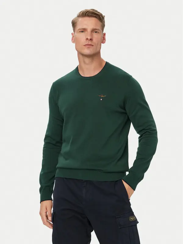 aeronautica militare Aeronautica Militare Džemper 262MA1631UL00506 Zelena Regular Fit