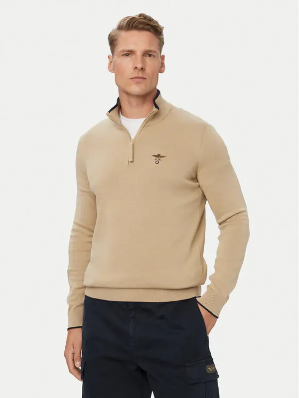aeronautica militare Aeronautica Militare Džemper 262MA1670UL00506 Bež Regular Fit