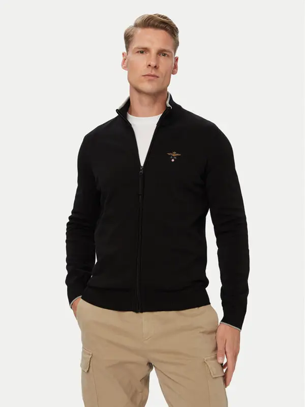 aeronautica militare Aeronautica Militare Kardigan 262MA1632UL00506 Crna
