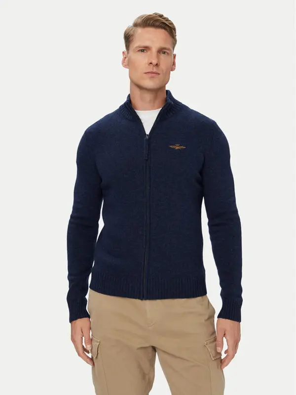 aeronautica militare Aeronautica Militare Kardigan 262MA1646UL00924 Tamnoplava Regular Fit