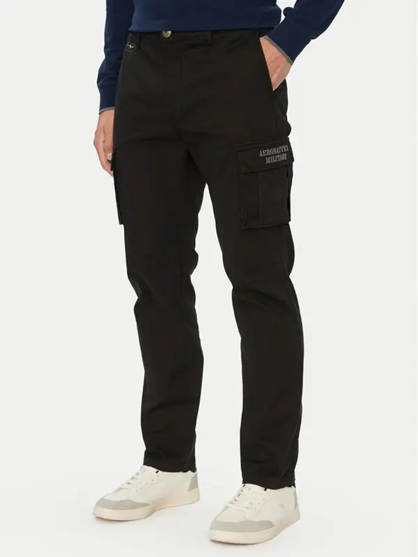 aeronautica militare Aeronautica Militare Kargo hlače 262PA1329UCT02443 Crna Regular Fit