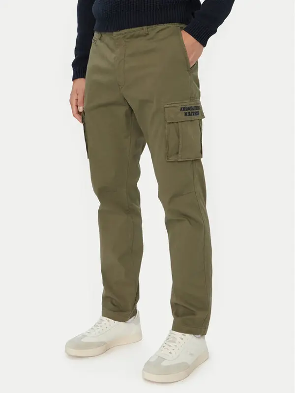 aeronautica militare Aeronautica Militare Kargo hlače 262PA1329UCT02443 Zelena Regular Fit