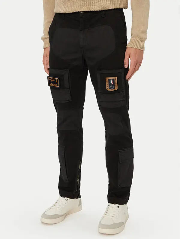 aeronautica militare Aeronautica Militare Kargo hlače 262PA1664UCT04241 Crna Regular Fit