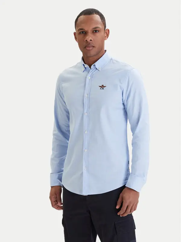 aeronautica militare Aeronautica Militare Košulja 261CA1320UCT03532 Svijetloplava Regular Fit