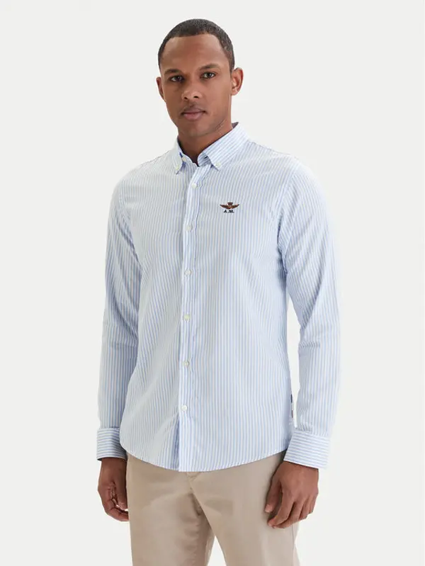 aeronautica militare Aeronautica Militare Košulja 261CA1320UCT03532 Svijetloplava Regular Fit