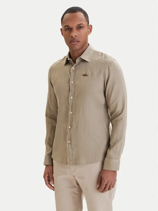 aeronautica militare Aeronautica Militare Košulja 261CA1321UCT03089 Bež Regular Fit