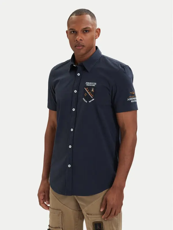 aeronautica militare Aeronautica Militare Košulja 261CA1326UCT03288 Tamnoplava Regular Fit
