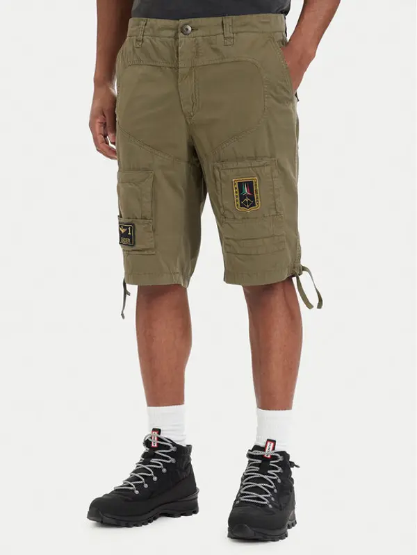 aeronautica militare Aeronautica Militare Kratke hlače 261BE0041UCT01122 Zelena Regular Fit