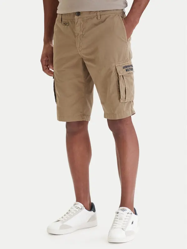 aeronautica militare Aeronautica Militare Kratke hlače 261BE0066UCT01122 Bež Regular Fit