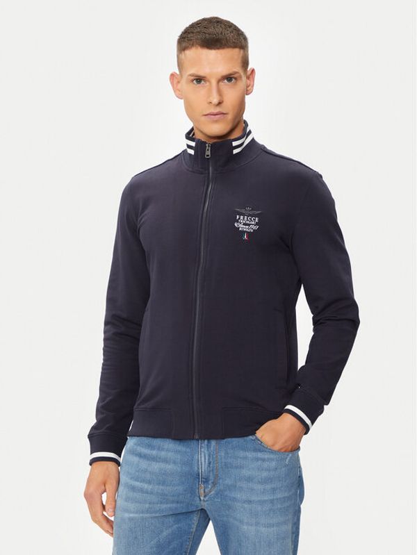 Aeronautica Militare Aeronautica Militare Majica dugih rukava 241FE1756F459 Tamnoplava Regular Fit