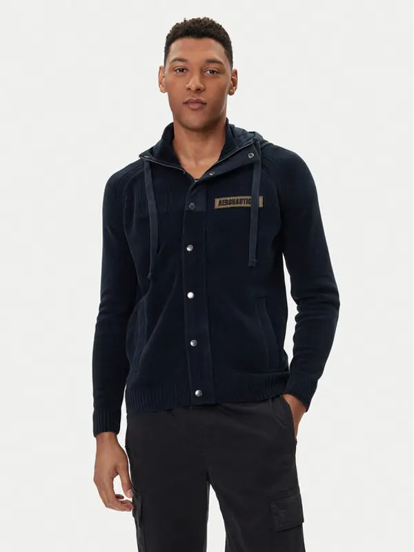 aeronautica militare Aeronautica Militare Majica dugih rukava 252MA1575UL00539 Tamnoplava Regular Fit