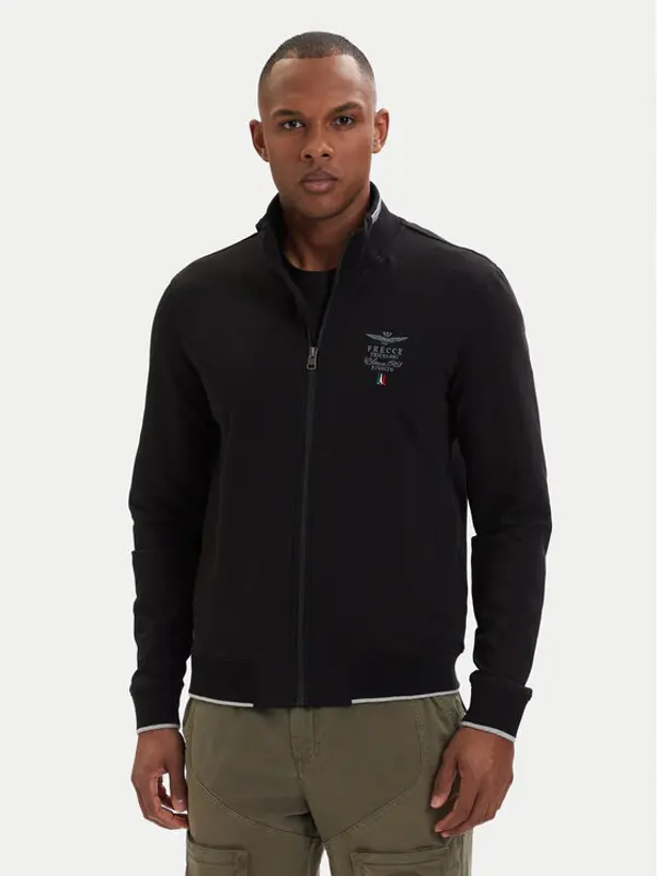 aeronautica militare Aeronautica Militare Majica dugih rukava 261FE1956UF00459 Crna Regular Fit
