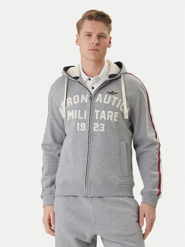 aeronautica militare Aeronautica Militare Majica dugih rukava 261FE2070UF00677 Siva Comfort Fit