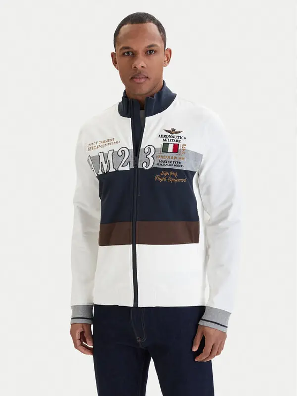 aeronautica militare Aeronautica Militare Majica dugih rukava 261FE2095UF00674 Bijela Regular Fit