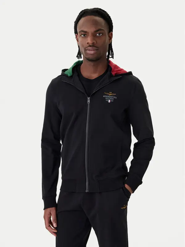 aeronautica militare Aeronautica Militare Majica dugih rukava 261FE2097UF00674 Crna Regular Fit
