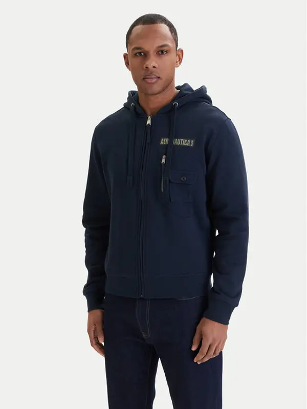 aeronautica militare Aeronautica Militare Majica dugih rukava 261FE2100UF00679 Tamnoplava Regular Fit