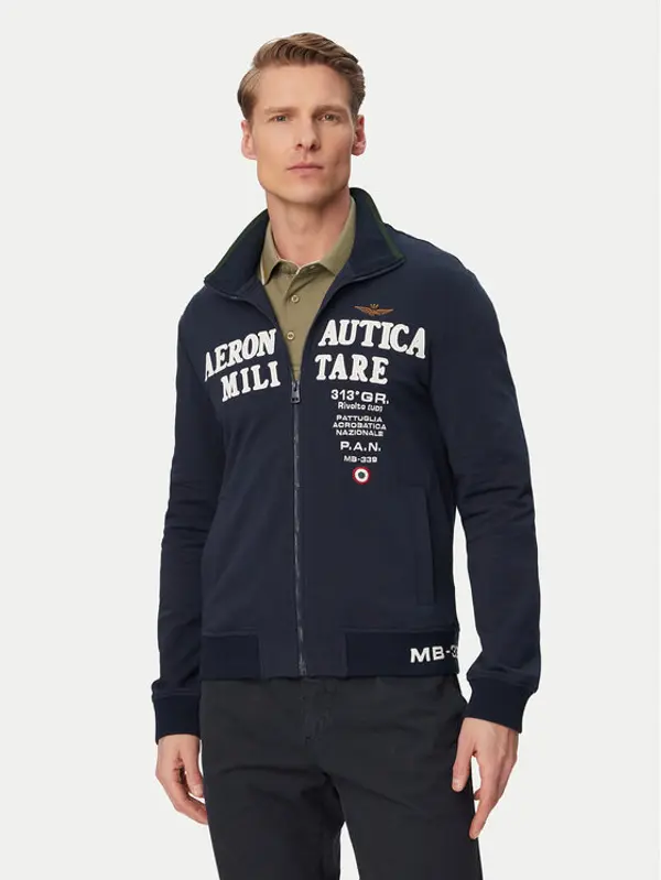 aeronautica militare Aeronautica Militare Majica dugih rukava 261FE2105UF00683 Tamnoplava Regular Fit