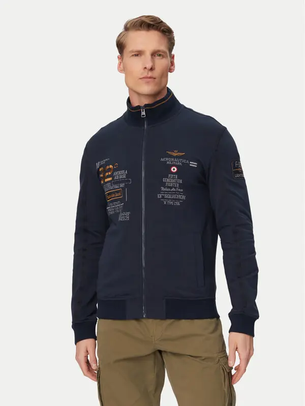 aeronautica militare Aeronautica Militare Majica dugih rukava 261FE2109UF00683 Tamnoplava Regular Fit