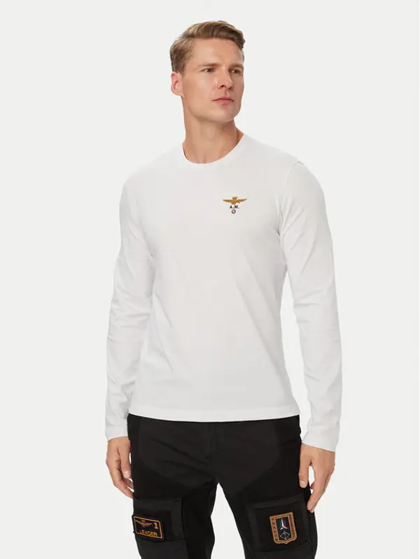 aeronautica militare Aeronautica Militare Majica dugih rukava 262TS2390UJ00372 Bijela Regular Fit