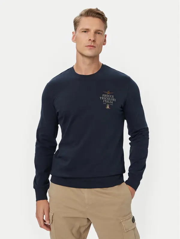 aeronautica militare Aeronautica Militare Majica dugih rukava 262TS2574UJ00703 Tamnoplava Regular Fit