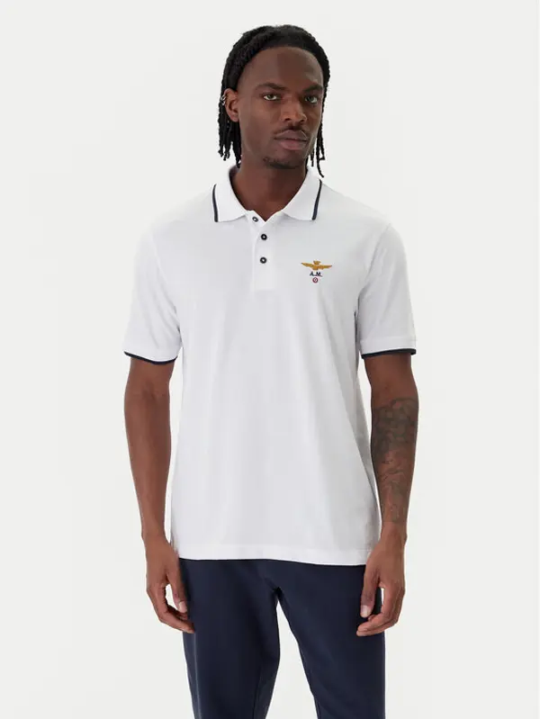 aeronautica militare Aeronautica Militare Polo 261PO1308UP00082 Bijela Regular Fit