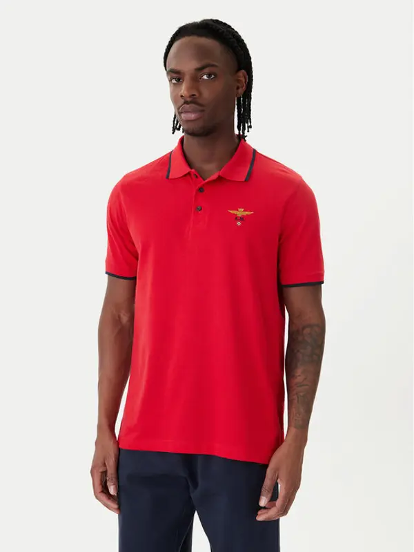 aeronautica militare Aeronautica Militare Polo 261PO1308UP00082 Crvena Regular Fit