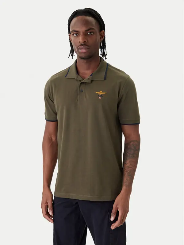 aeronautica militare Aeronautica Militare Polo 261PO1308UP00082 Kaki Regular Fit