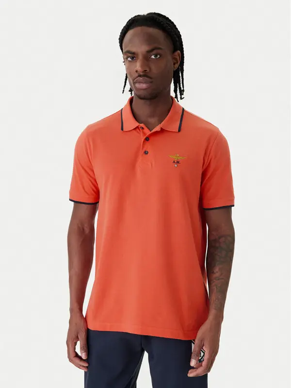 aeronautica militare Aeronautica Militare Polo 261PO1308UP00082 Narančasta Regular Fit