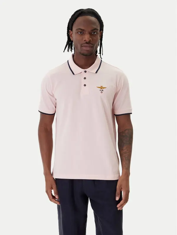 aeronautica militare Aeronautica Militare Polo 261PO1308UP00082 Ružičasta Regular Fit