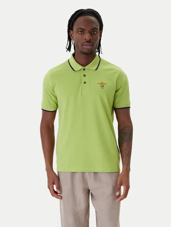 aeronautica militare Aeronautica Militare Polo 261PO1308UP00082 Zelena Regular Fit