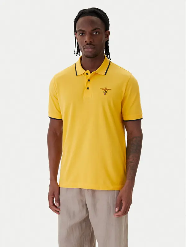 aeronautica militare Aeronautica Militare Polo 261PO1308UP00082 Žuta Regular Fit